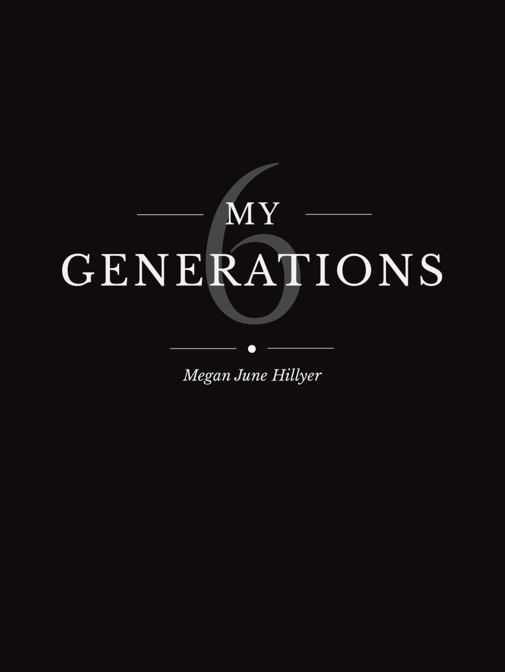 The front cover of a six-generation My Generations book
